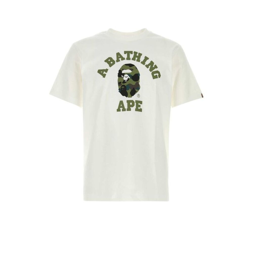 Bape Men White Cotton 1St Camo T-Shirt